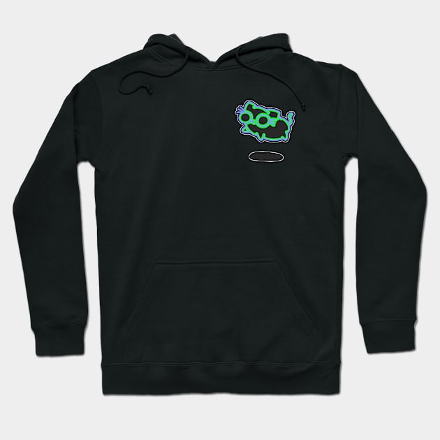 Floaty Cat Pocket Emblem - Dark Hoodie by Hey Buddy, Nice Merch!